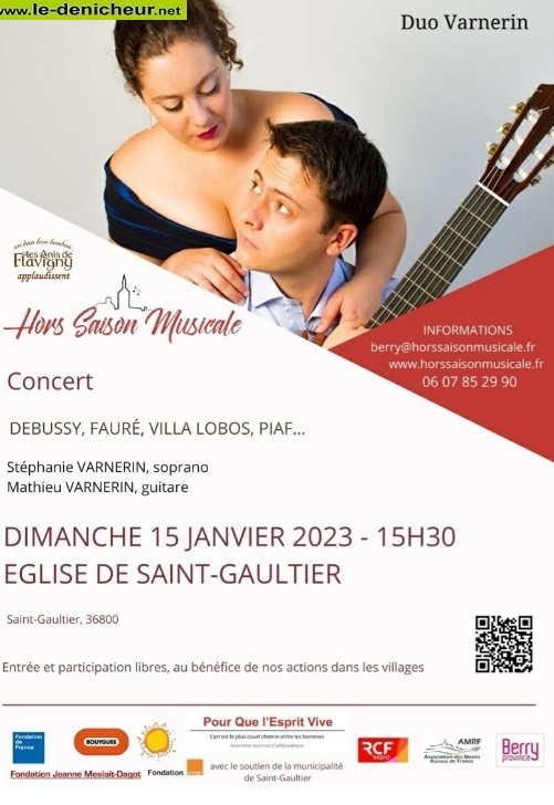 m15 - DIM 15 janvier - ST-GAULTIER - Hors Saison Musicale [concert] 0015059