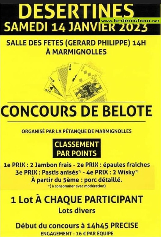 m14 - SAL 14 janvier - DESERTINES - Concours de belote  0015074