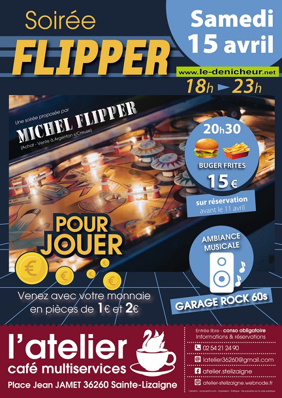 p15 - SAM 15 avril - STE-LIZAIGNE - Soirée flipper  0015343