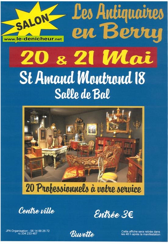 q21 - DIM 21 mai - ST-AMAND-MONTROND - Salon des Antiquaires . 0015436