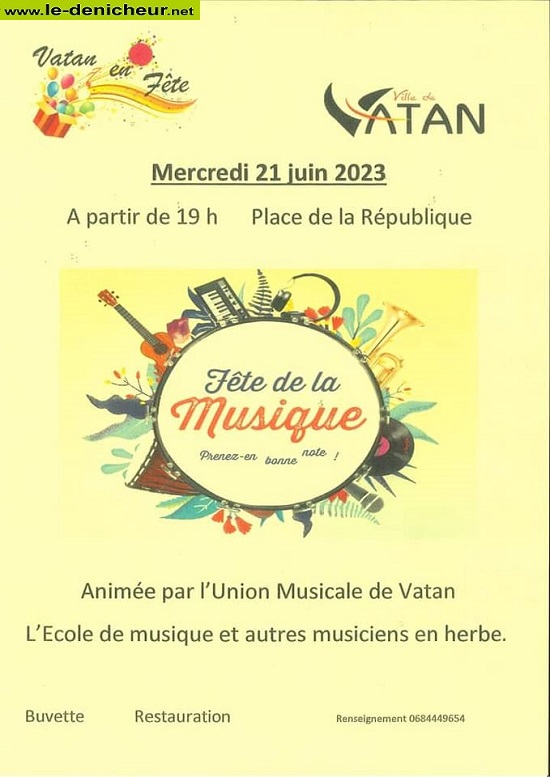 r21 - MER 21 juin - VATAN - Fête de la Musique . 0015565