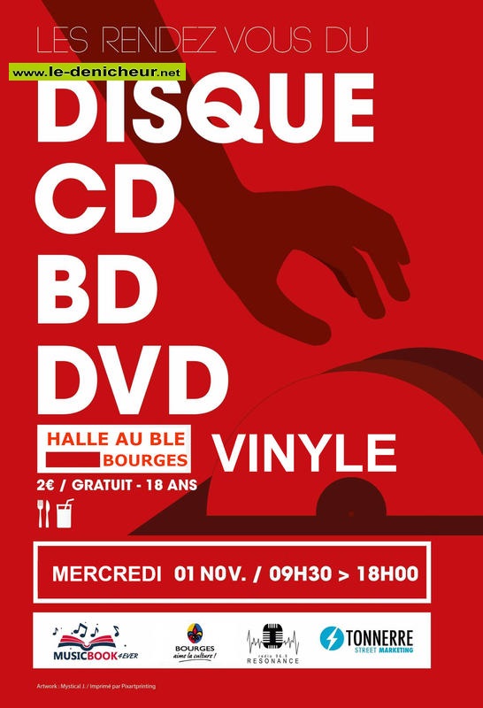 w01 - MER 01 novembre - BOURGES - Rendez-vous Disque, CD, BD, DVD 0015761