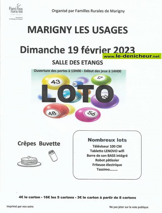 n19 - DIM 19 février - MARIGNY LES USAGES - Loto de Familles Rurales  001_4567