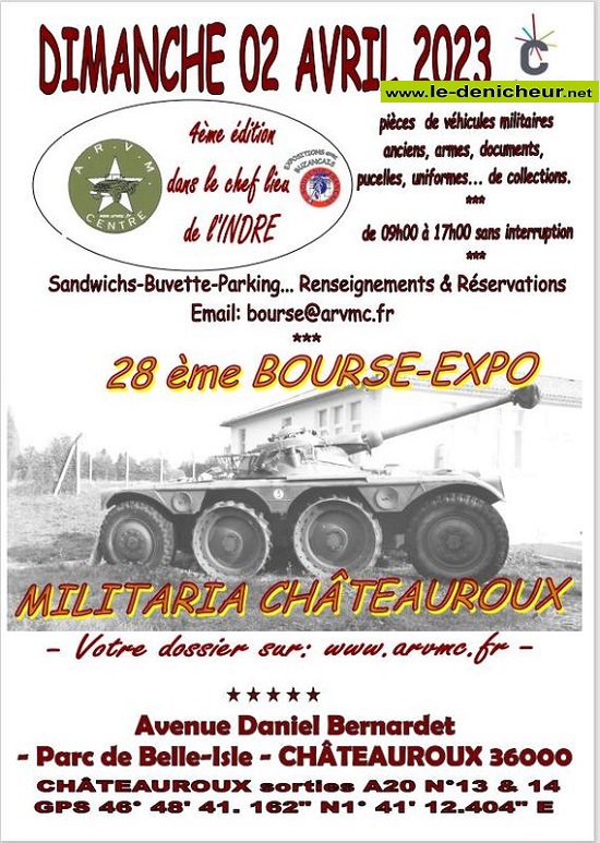 p02 - DIM 02 avril - CHATEAUROUX - 28eme Bourse aux Armes-militaria 0021005