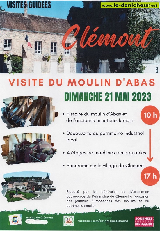 q21 - DIM 21 mai - CLEMONT - Visite du Moulin de l'Abas  0021077