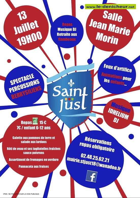 s13 - JEU 13 juillet - ST-JUST - Fête nationale | Feu d'artifice  0021113