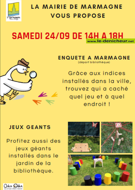 i24 - SAM 24 septembre - MARMAGNE - Enquête à Marmagne | Jeux géants  002430