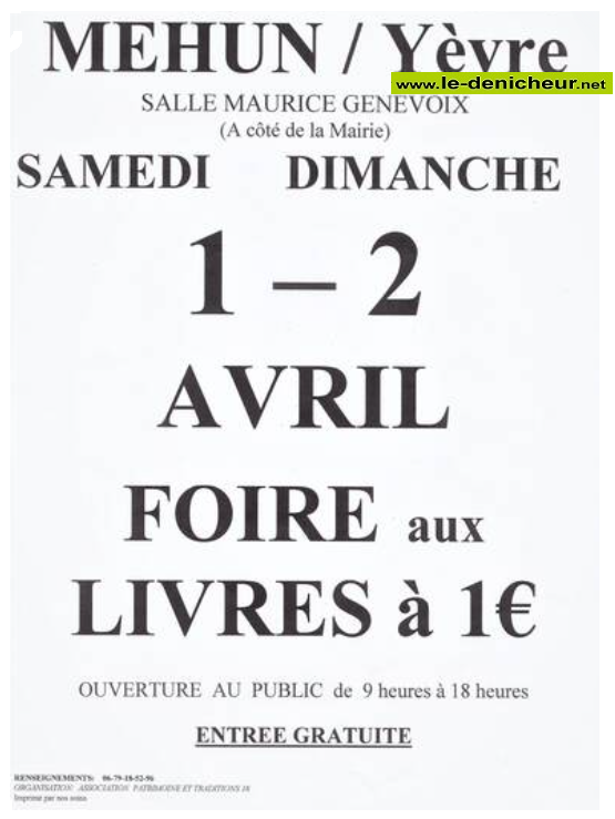 p02 - DIM 02 avril - MEHUN /Yèvre - Foire aux Livres  002499