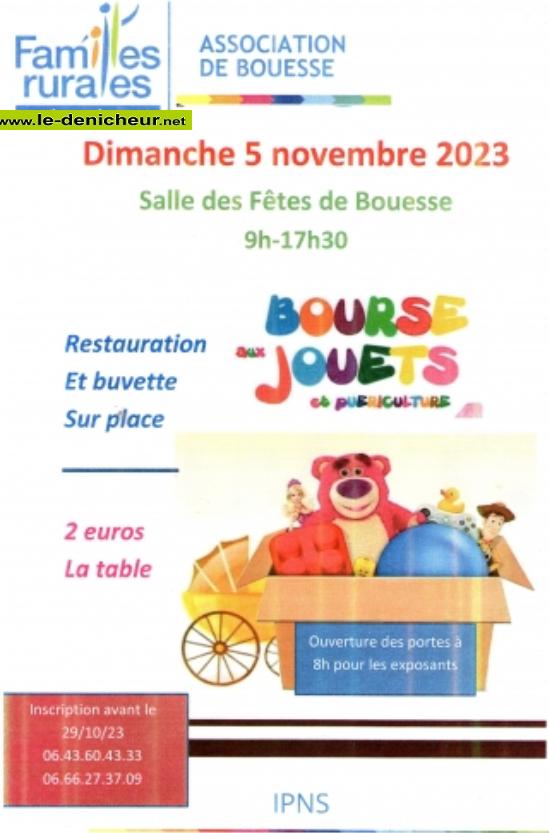 w05 - DIM 05 novembre - BOUESSE - Bourse aux jouets et puériculture . 002576