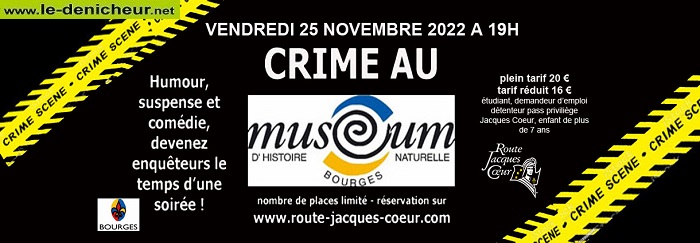 k25 - VEN 25 novembre - BOURGES - Crime au Muséum d'Histoire naturelle 002983