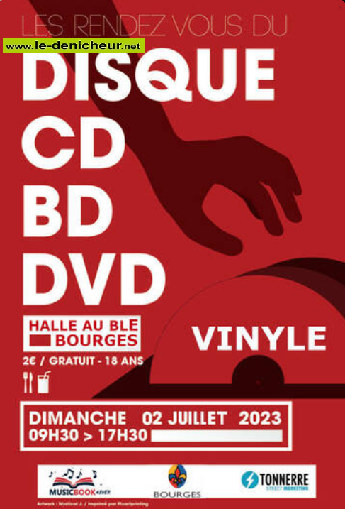 s02 - DIM 02 juillet - BOURGES - Les Rendez-Vous du Disque, CD, BD, DVD 003135