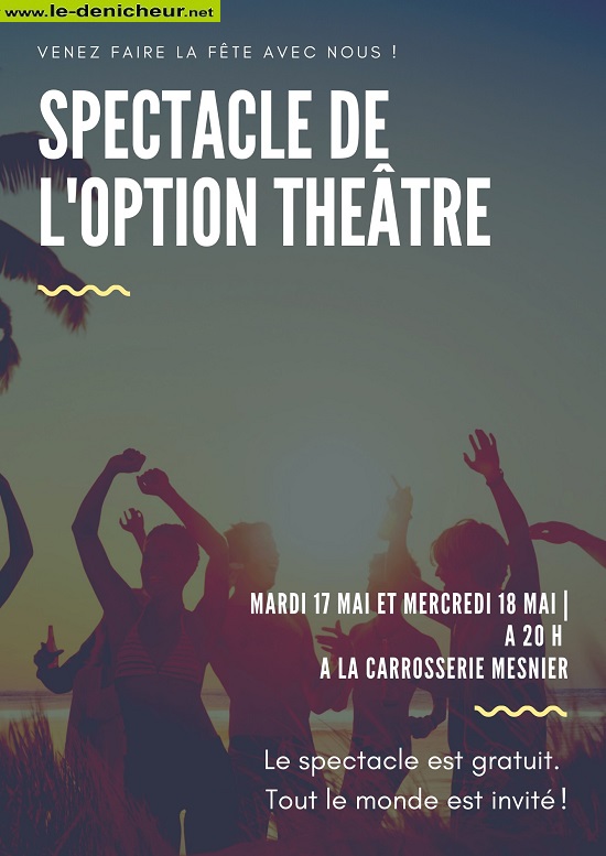 e17 - MAR 17 mai - ST-AMAND-MONTROND - Spectacle de l'option théâtre  003254