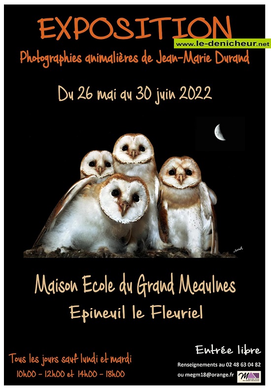 f30 - Jusqu'au 30 juin - EPINEUIL LE FLEURIEL - Exposition de  photos animalières 003262