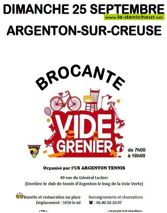 i25 - DIM 25 septembre - ARGENTON /Creuse - Brocante du tennis 003323