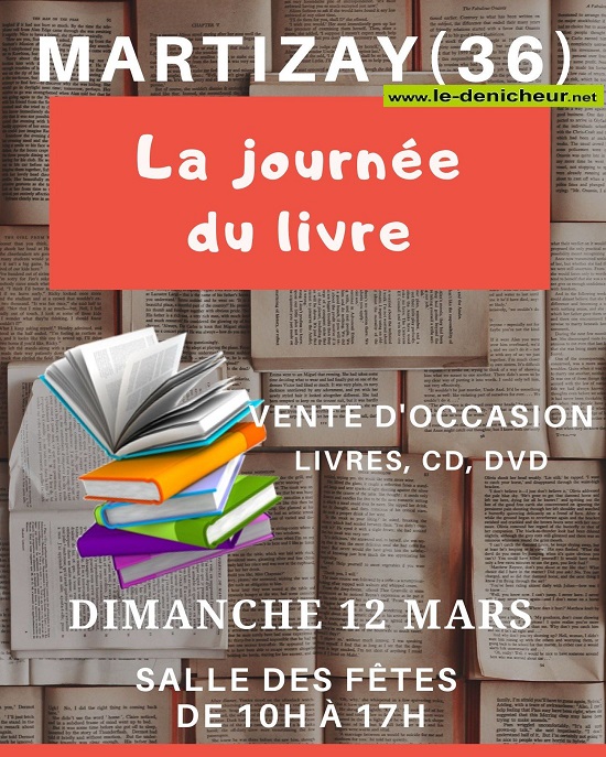 o12 - DIM 12 mars - MARTIZAY - Vente d'occasion Livres, CD, DVD  003_39