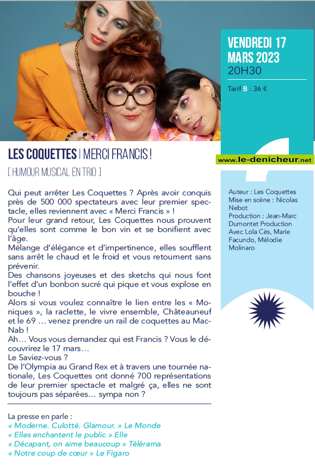 o17 - VEN 17 mars - VIERZON - Les Coquettes| Merci Francis [Humour musical] 003_t11