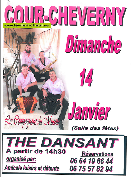 a14 - DIM 14 janvier - COUR-CHEVERNY - Thé dansant avec les Compagnons du Musette 01-14_14