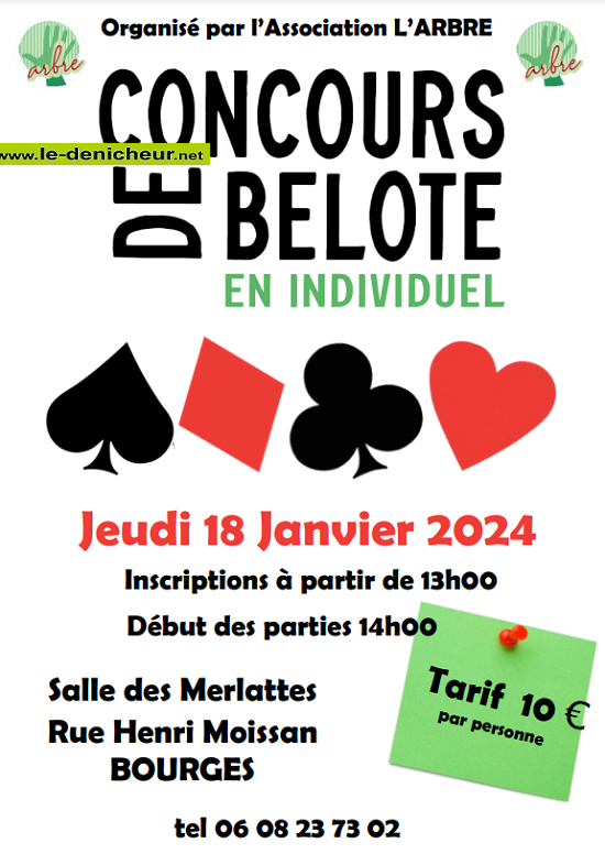 a18 - JEU 18 janvier - BOURGES - Concours de belote * 01-18_23