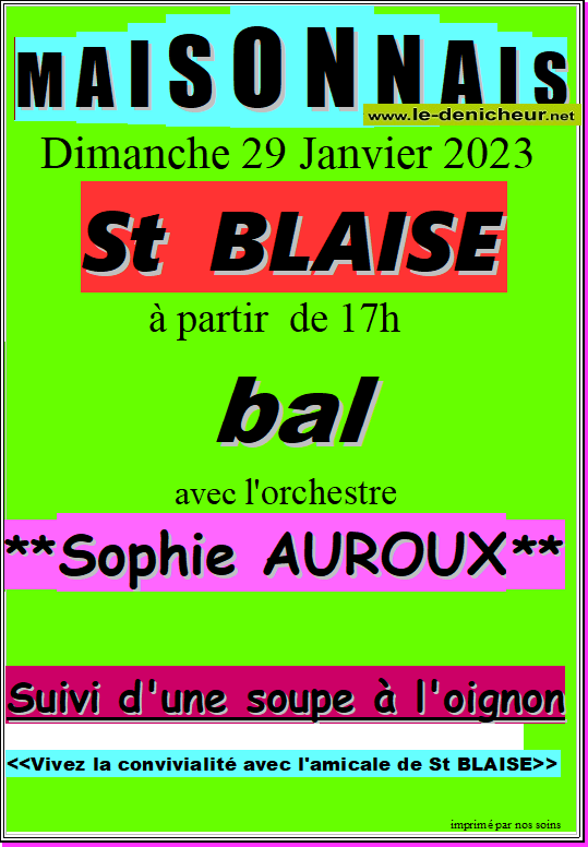 m29 - DIM 29 janvier - MAISONNAIS - Bal de St-Blaise avec Sophie Auroux */ 01-29_16