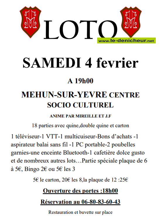 n04 - SAM 04 février - MEHUN /Yèvre - Loto de la Mehunoise Vigilante */ 02-04_20