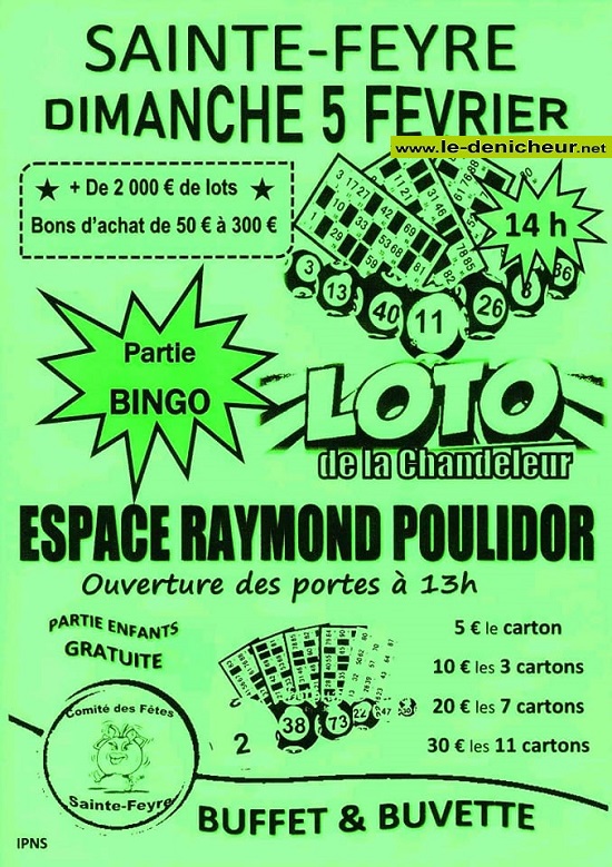 n05 - DIM 05 février - STE-FEYRE - Loto du comité des fêtes . 02-05_23