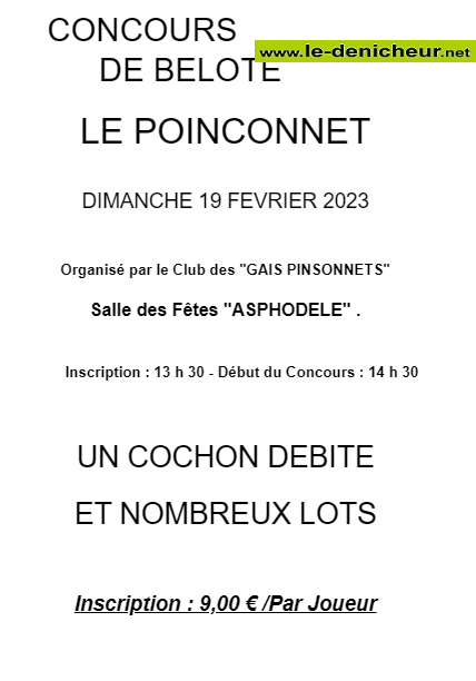 n19 - DIM 19 février - LE POINCONNET - Concours de belote */ 02-19_14