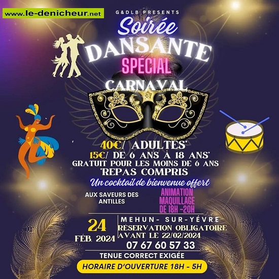 b24 - SAM 24 février - MEHUN /Yèvre - Soirée Dansante Spécial Canaval 02-21_17