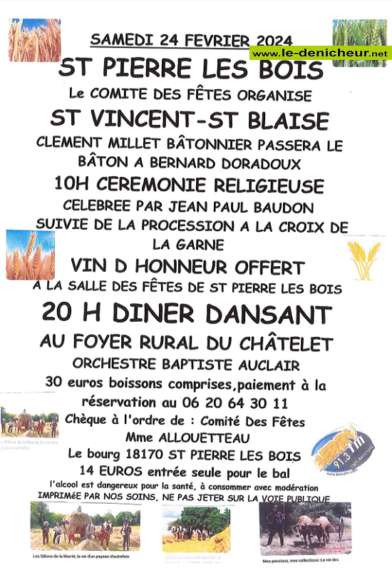 b24 - SAM 24 février - ST-PIERRE LES BOIS - St-Vincent - St-Blaise du comité des fêtes  02-24_24