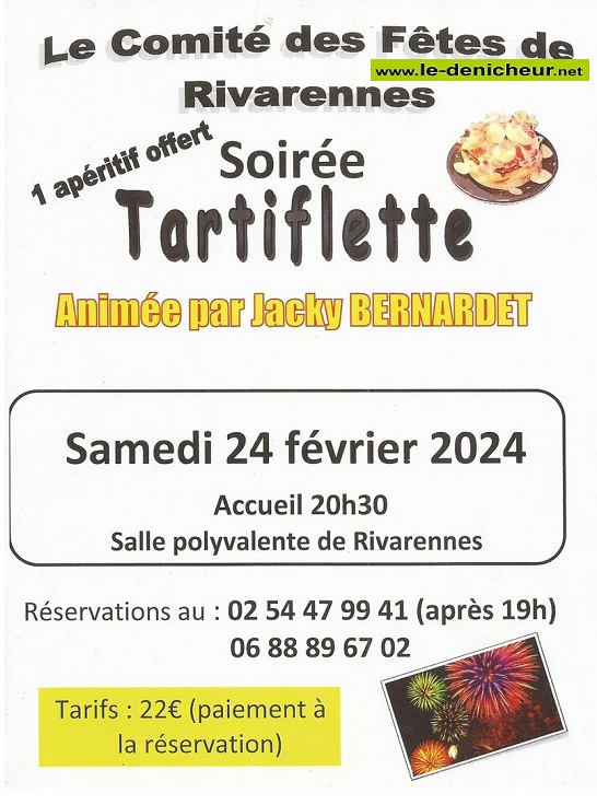 b24 - SAM 24 février - RIVARENNES - Soirée Tartiflette avec Jacky Bernardet . 02-24_48