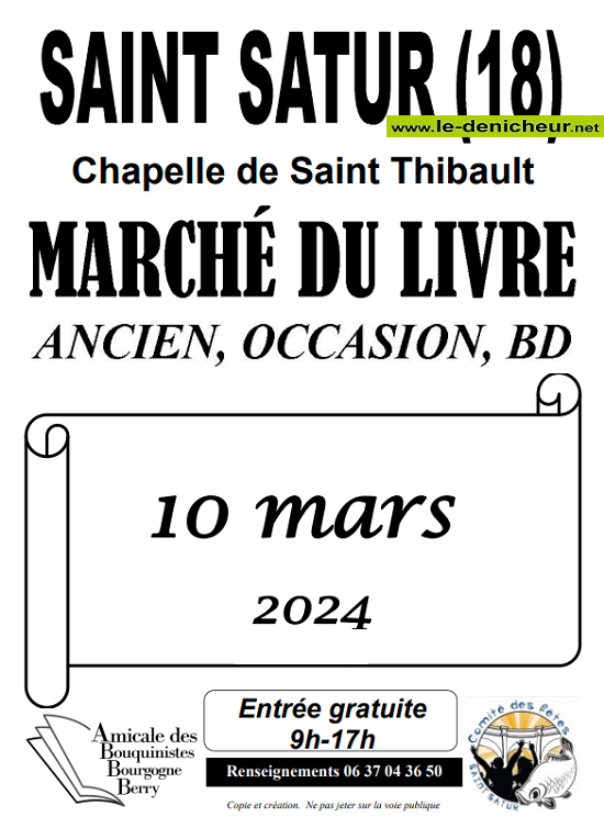 c10 - DIM 10 mars - ST-SATUR - Marché du livre ancien, occasion, BD * 03-10_35