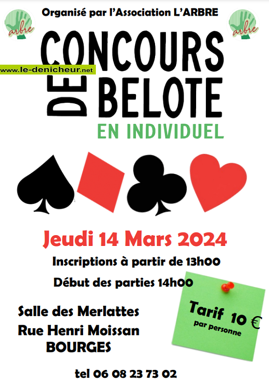 c14 - JEU 14 mars - BOURGES - Concours de belote * 03-14_18