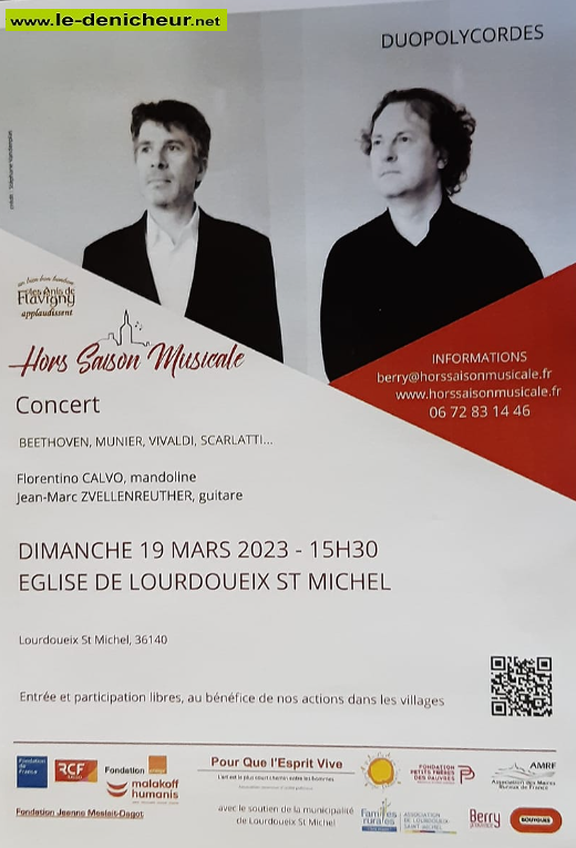 o19 - DIM 19 mars - LOURDOUEIX ST-MICHEL - Hors Saison Musicale 03-19_25