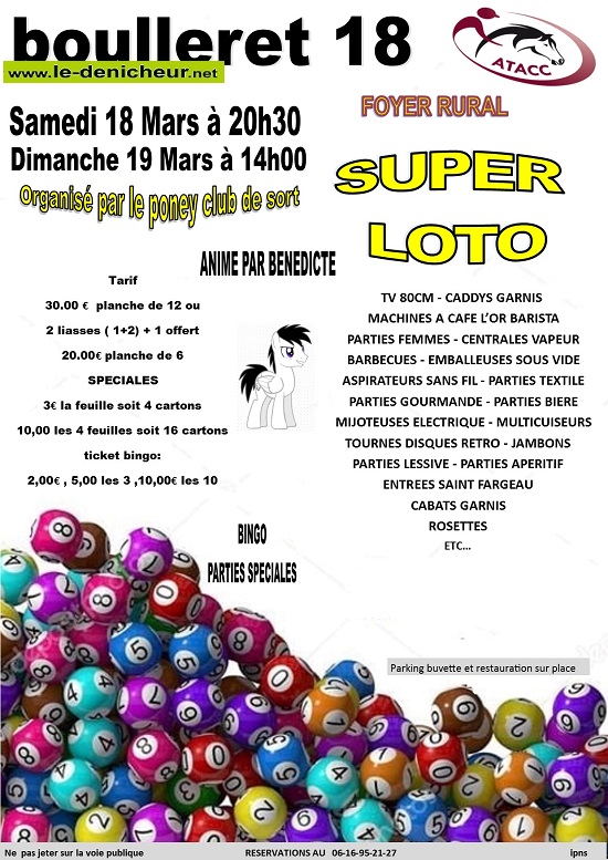 o18 - SAM 18 mars - BOULLERET - Loto d'ATACC */ 03-19_31