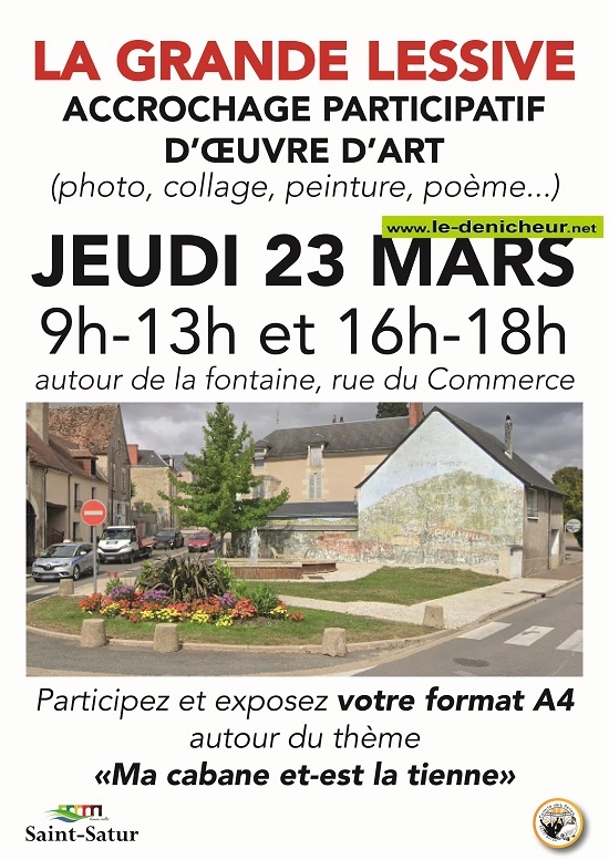 o23 - JEU 23 mars - ST-SATUR - Accrochage Participatif d'Oeuvre d'Art */ 03-23_30