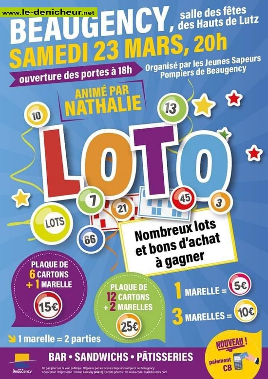 c23 - SAM 23 mars - BEAUGENCY - Loto des jeunes sapeurs pompiers .° 03-23_56