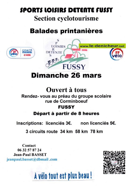 o26 - DIM 26 mars - FUSSY - Randonnée cyclotouriste */ 03-26_26