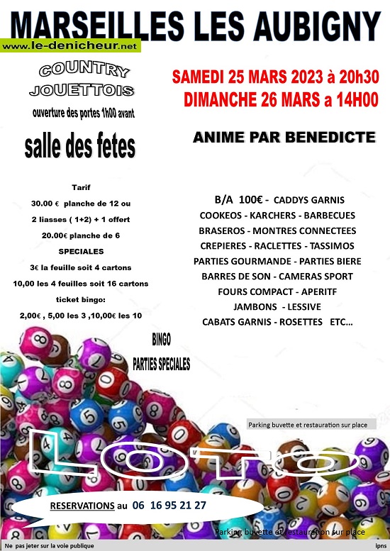 o25 - SAM 25 mars - MARSEILLES les Aubigny - Loto de la Country de Jouet */ 03-26_32