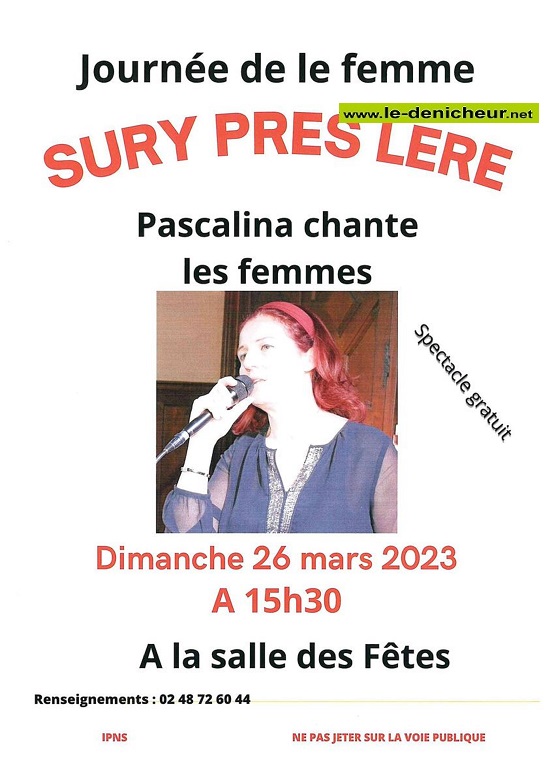o26 - DIM 26 mars - SURY PRES LERE - Pascalina chante les Femmes  03-26_37