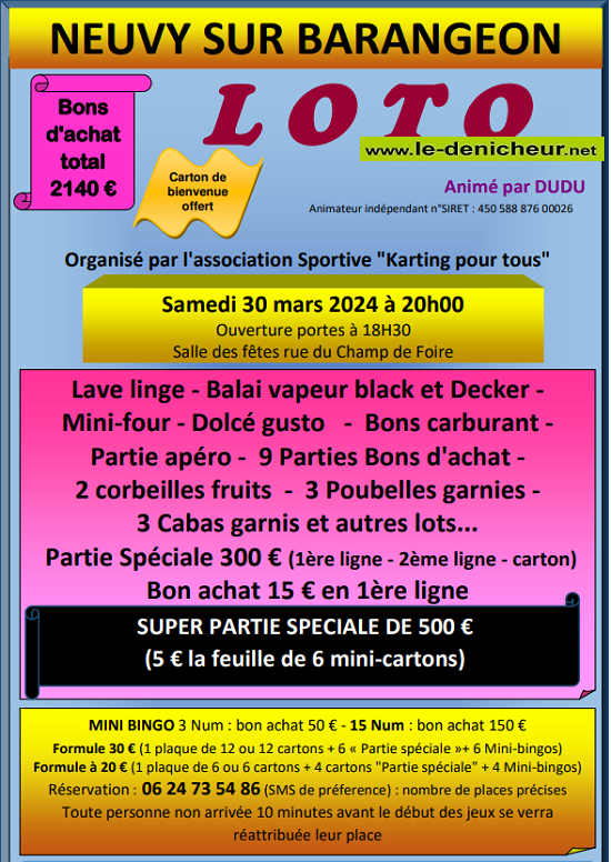 c30 - SAM 30 mars - NEUVY /Barangeon - Loto de Karting pour Tous * 03-30_22