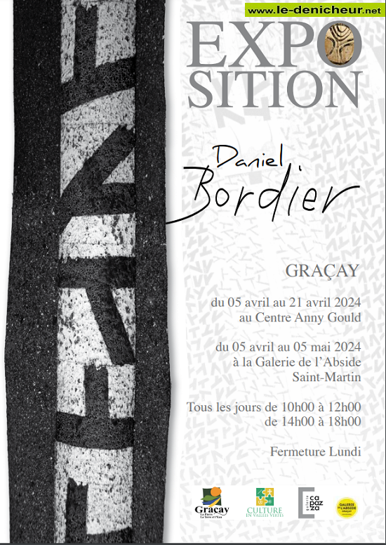 d21 - Jusqu'au 21 avril - GRACAY - Exposition Daniel Bordier _ 04-05_22