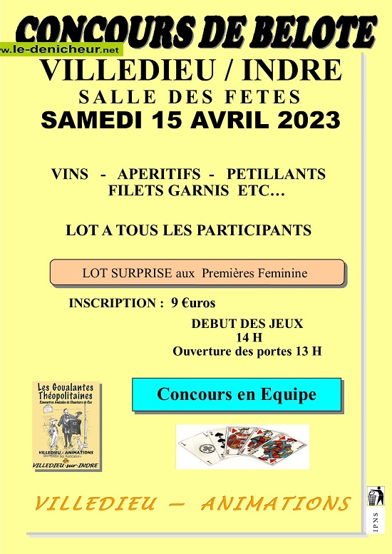 p15 - SAM 15 avril - VILLEDIEU /Indre - Concours de belote */ 04-15_29