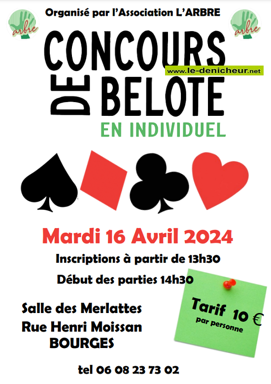d16 - MAR 16 avril - BOURGES - Concours de belote * 04-16_26