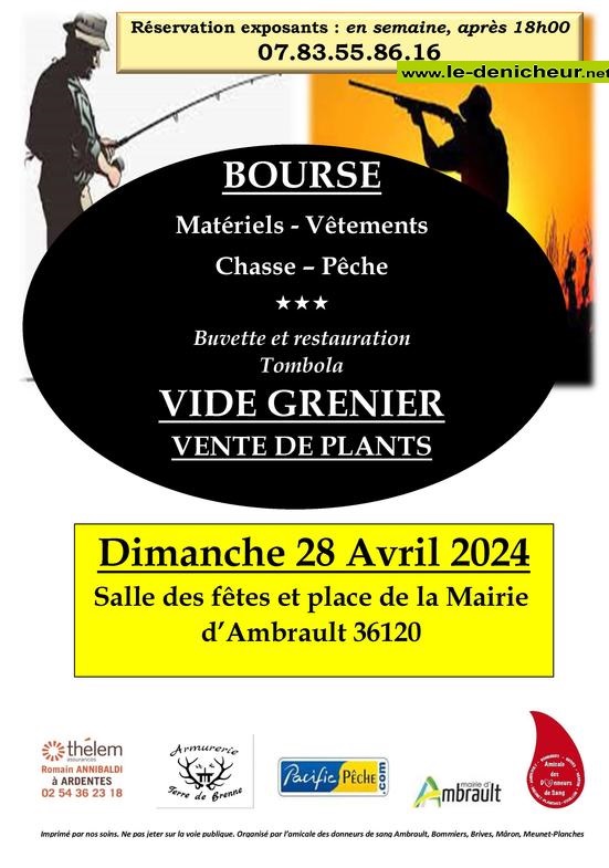d28 - DIM 28 avril - AMBRAULT - Bourse Chasse Pêche - Vide greniers . 04-28_48