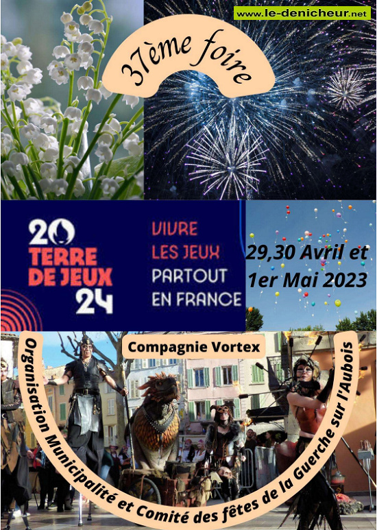 p29 - Du 29 avril au 1er mai - LA GUERCHE /l'Aubois - 37ème Foire */ 04-3012