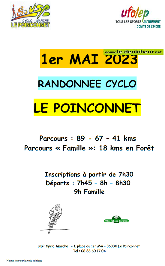 q01 - LUN 01 mai - LE POINCONNET - Randonnée cyclo * 05-01_30