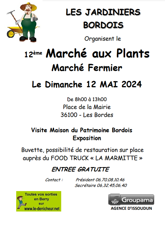 e12 - DIM 12 mai - LES BORDES - Marché aux plants / Marché fermier . 05-1212