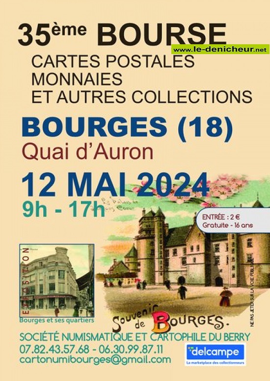 e12 - DIM 12 mai - BOURGES - Bourse aux cartes postales, monnaies . . . 05-12_53