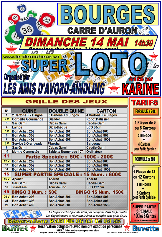 q14 - DIM 14 mai - BOURGES - Loto des Amis d'Avord Aindling * 05-14_21
