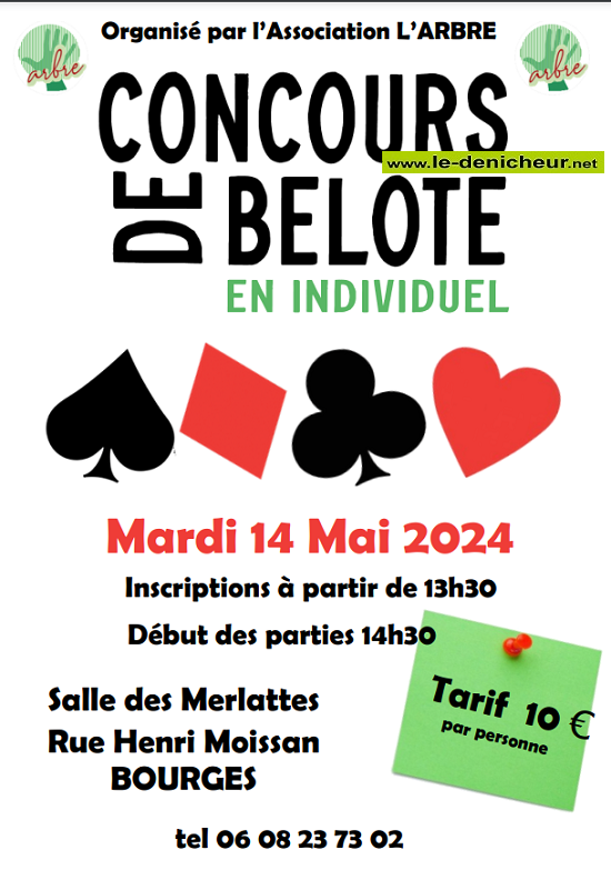 e14 - MAR 14 mai - BOURGES - Concours de belote * 05-14_30