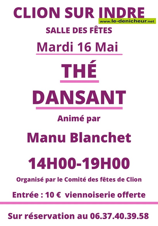 q16 - MAR 16 mai - CLION /Indre - Thé dansant avec Manu Blanchet * 05-16_14